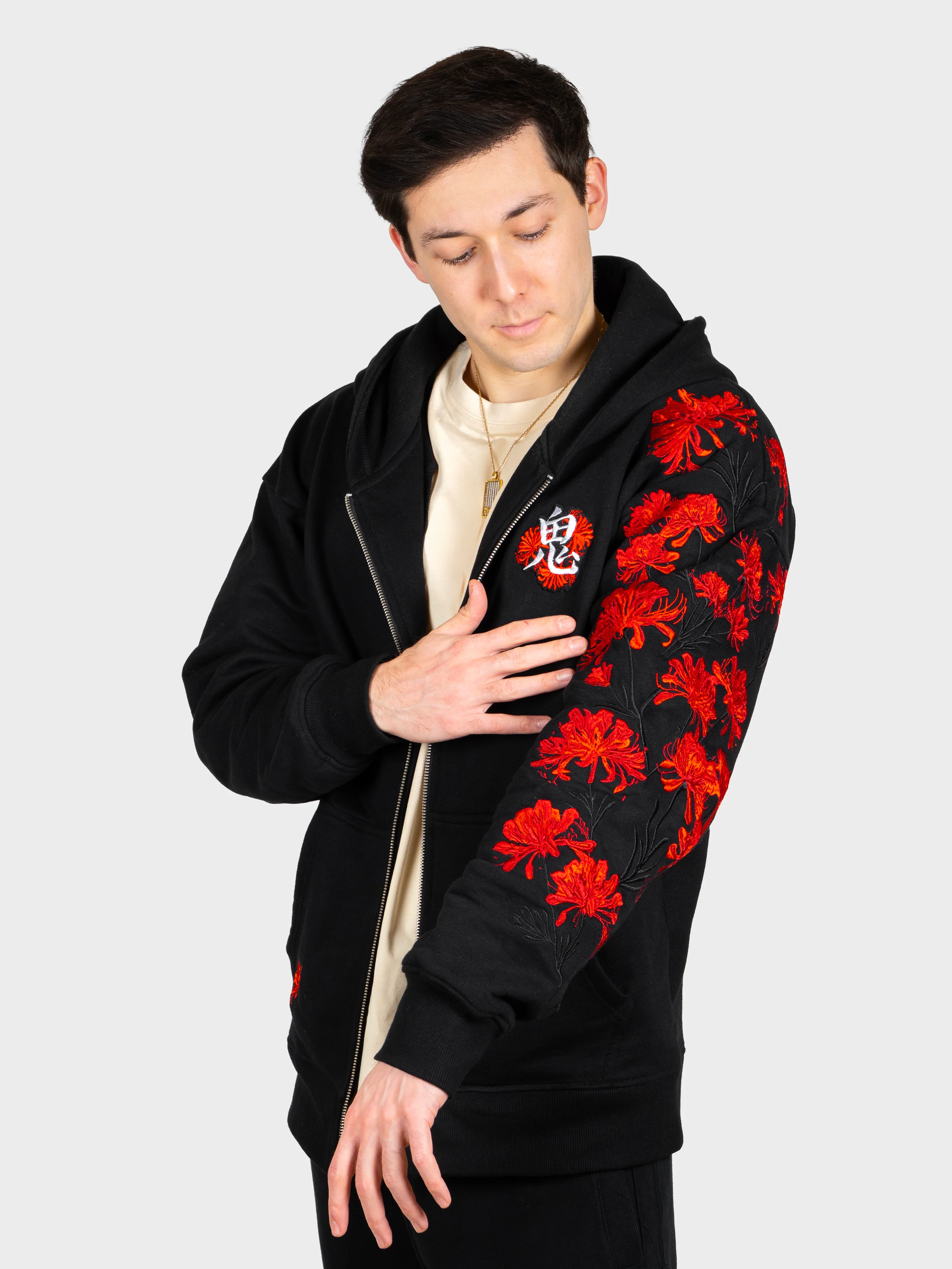 Hoodie Lycoris Rouge Zippé [CONCOURS VOYAGE AU JAPON - 2 PARTICIPATIONS] - Image 3