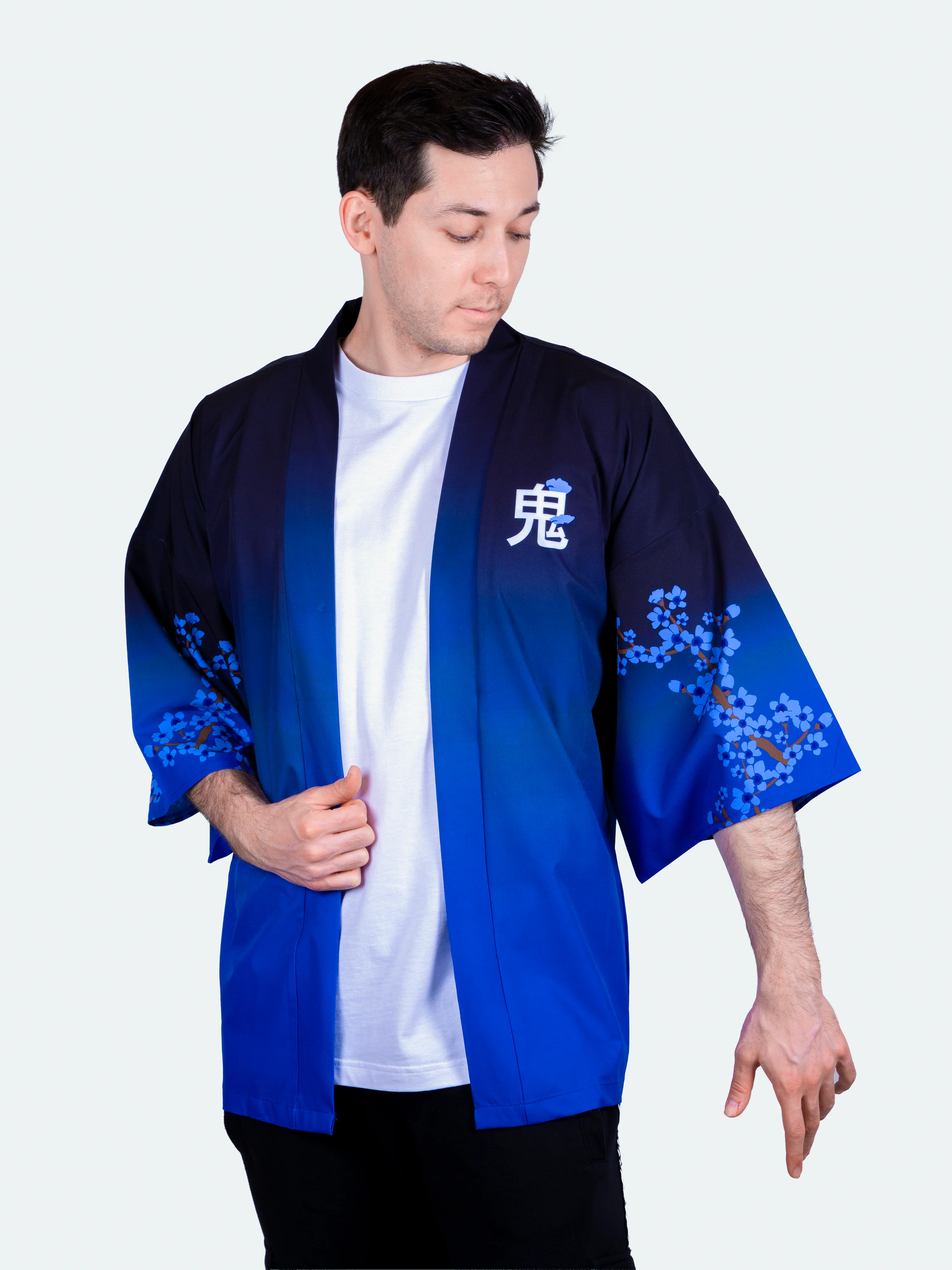 Kimono streetwear Blue Sakura - Image 5