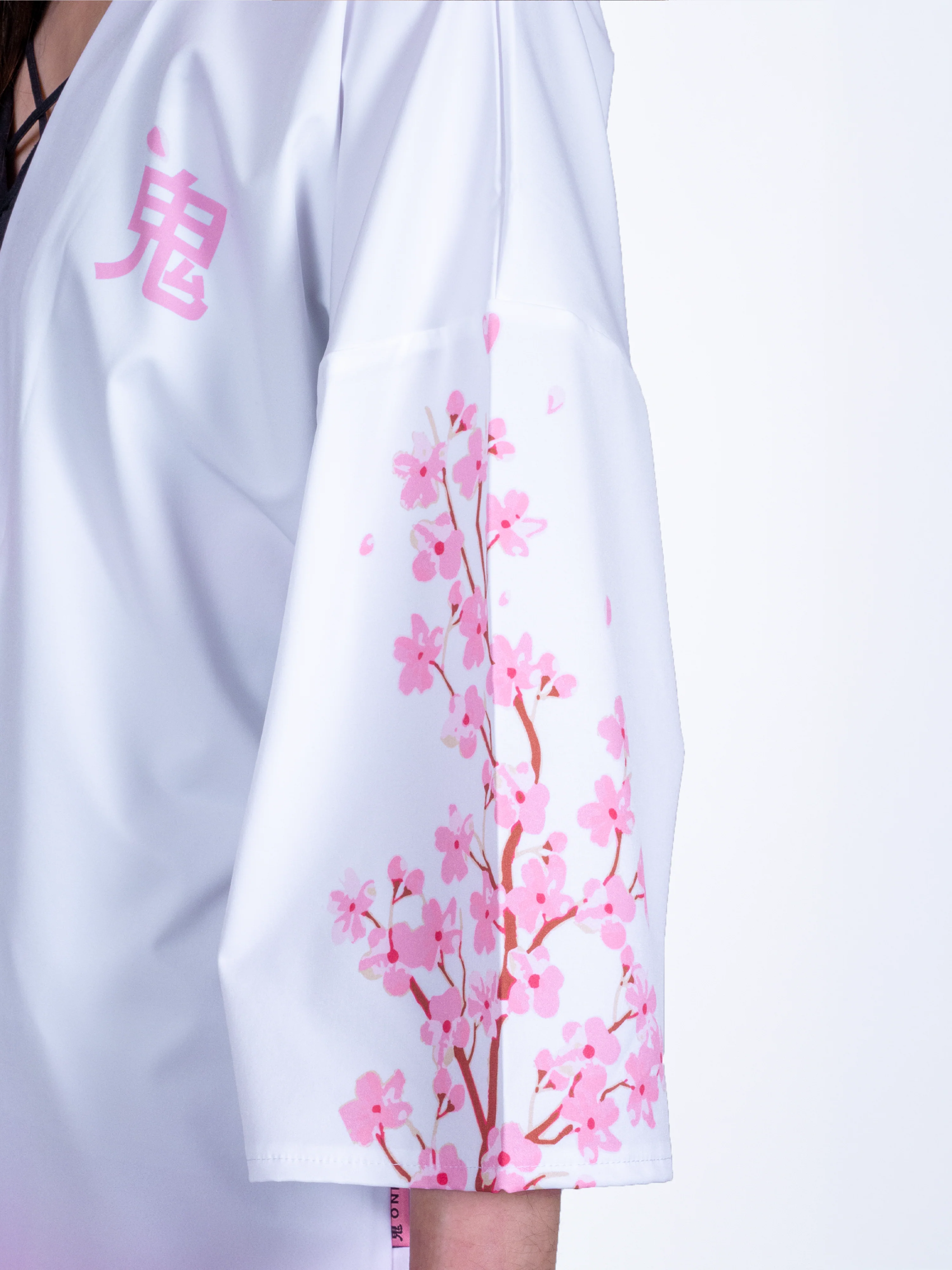Kimono streetwear blanc sakura - Image 4