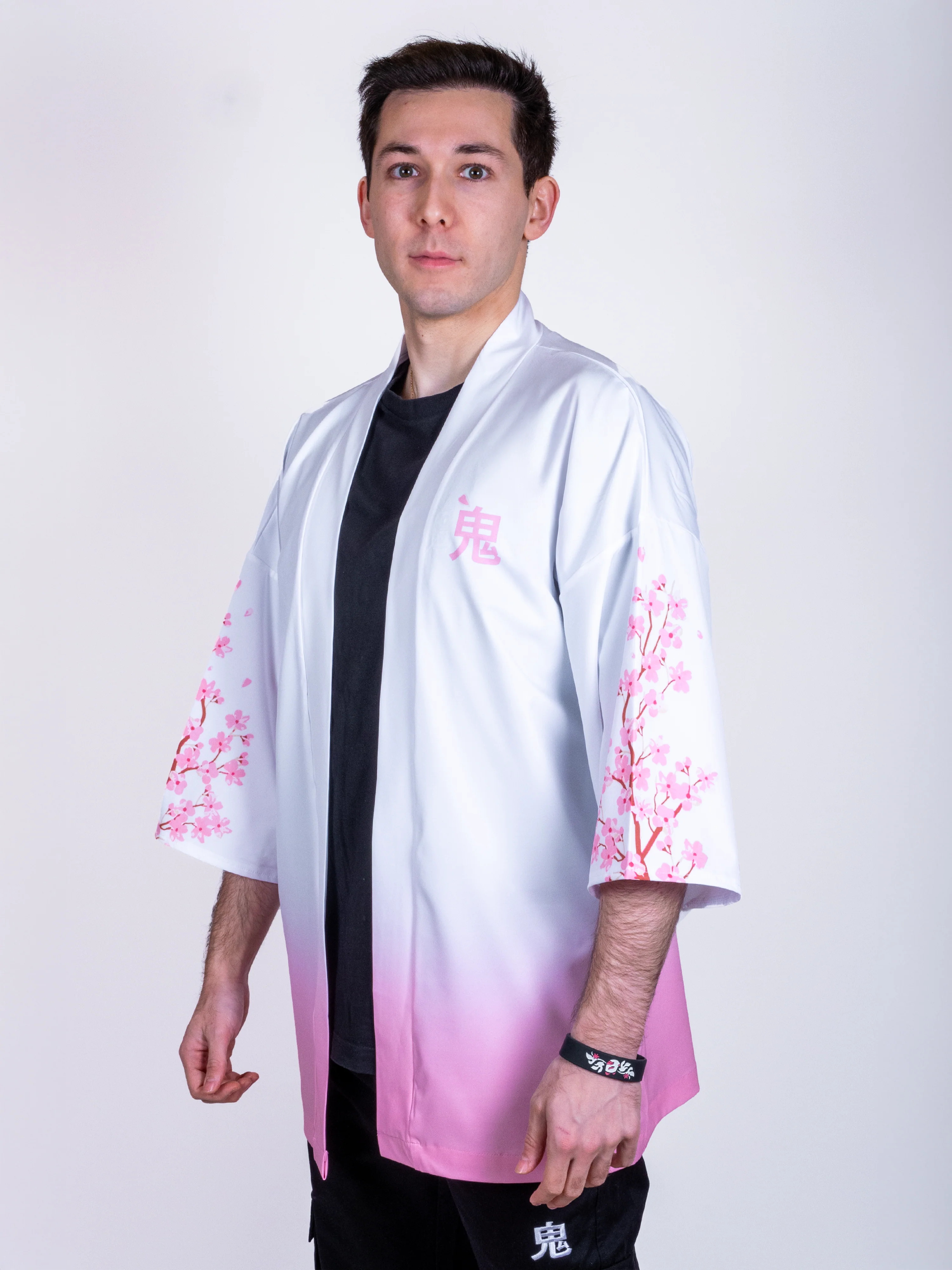 Kimono streetwear blanc sakura - Image 6