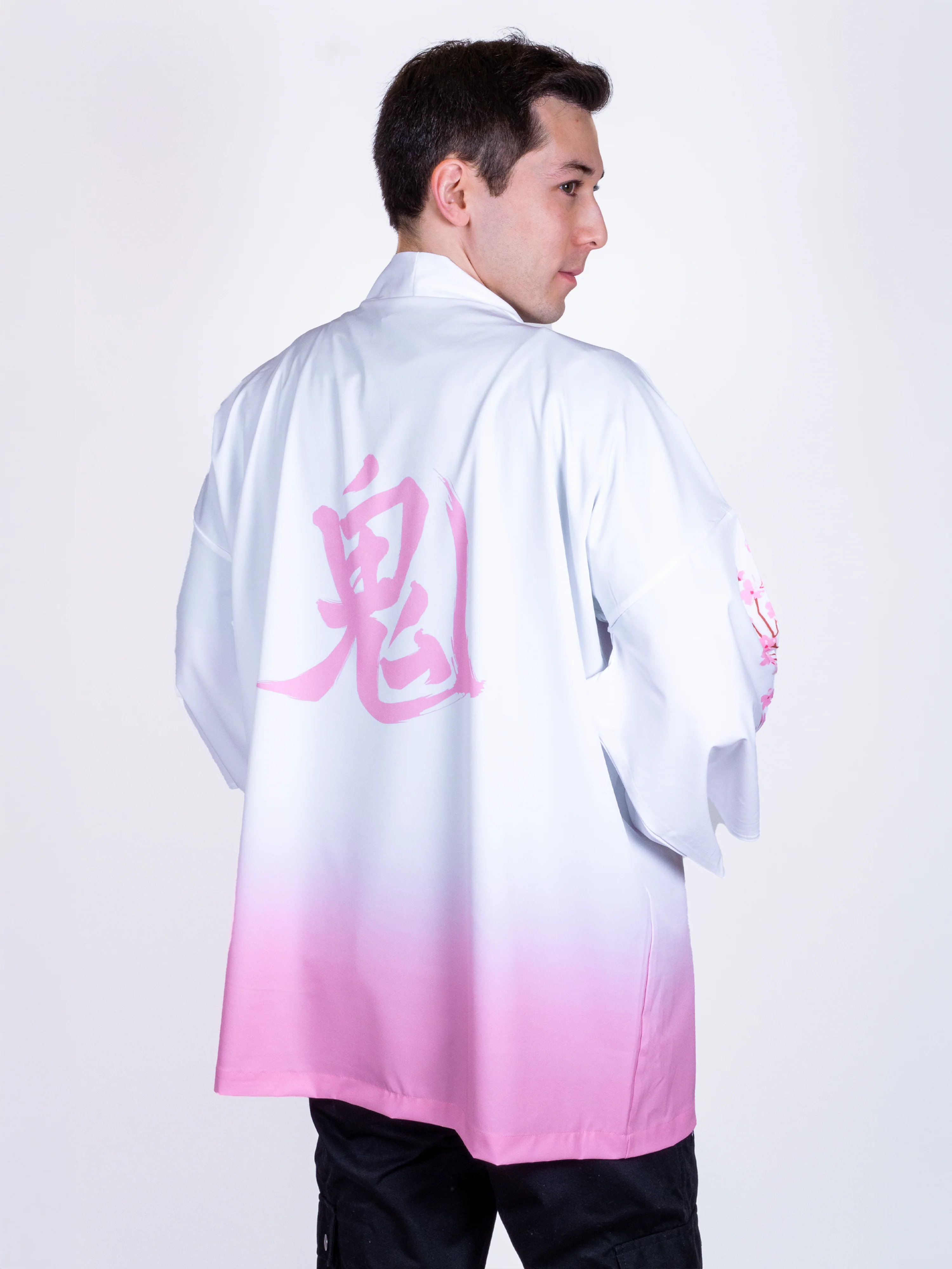 Kimono streetwear blanc sakura - Image 7
